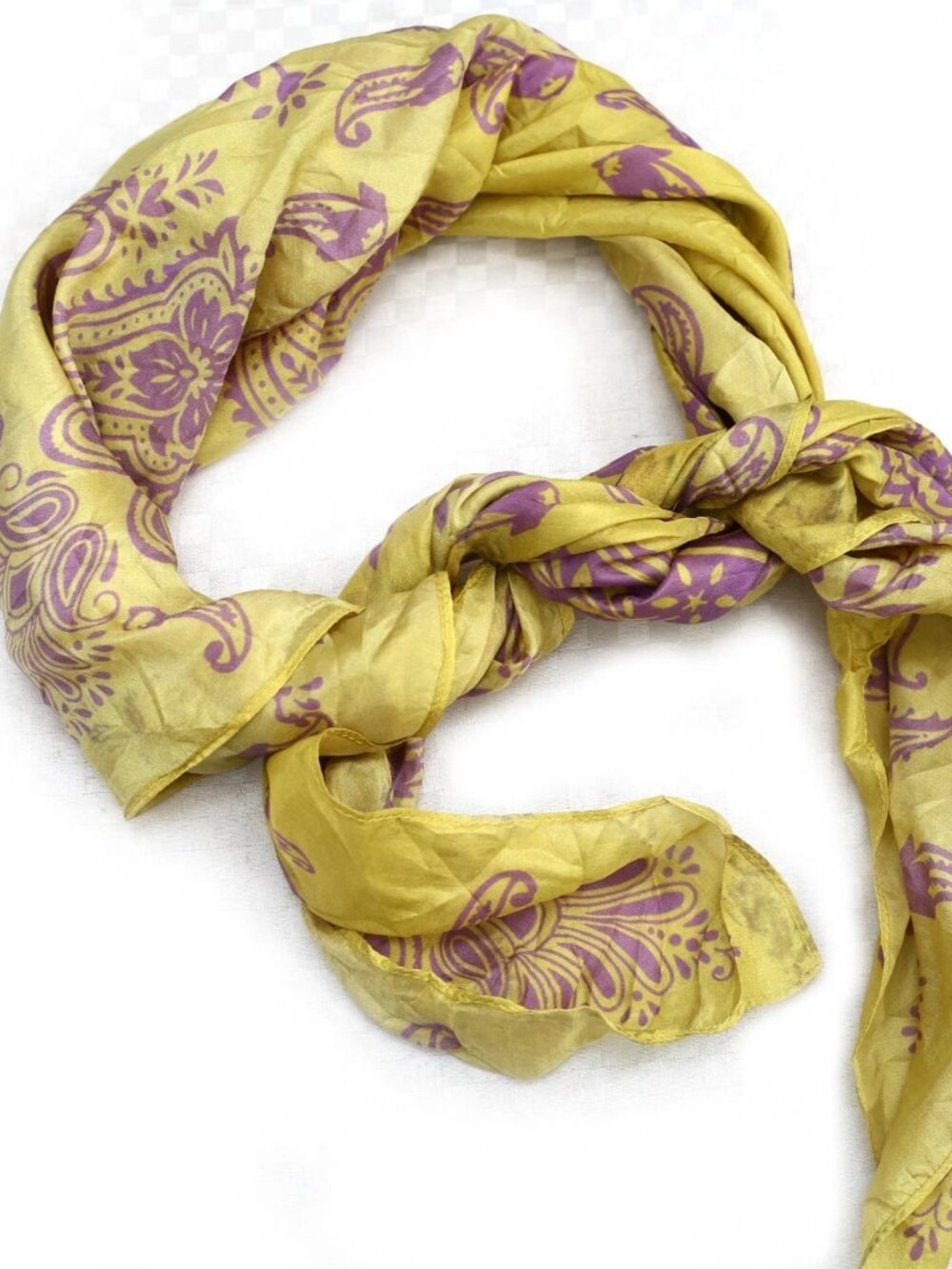 Free People So Silk Printed Bandana Scarf Tube Top Belt Floral Paisley Wrap OS